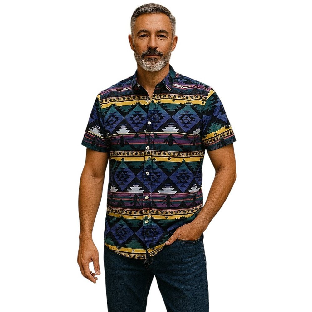 Wesc Olavi Printed Aztec Shirt Button Down Unisex